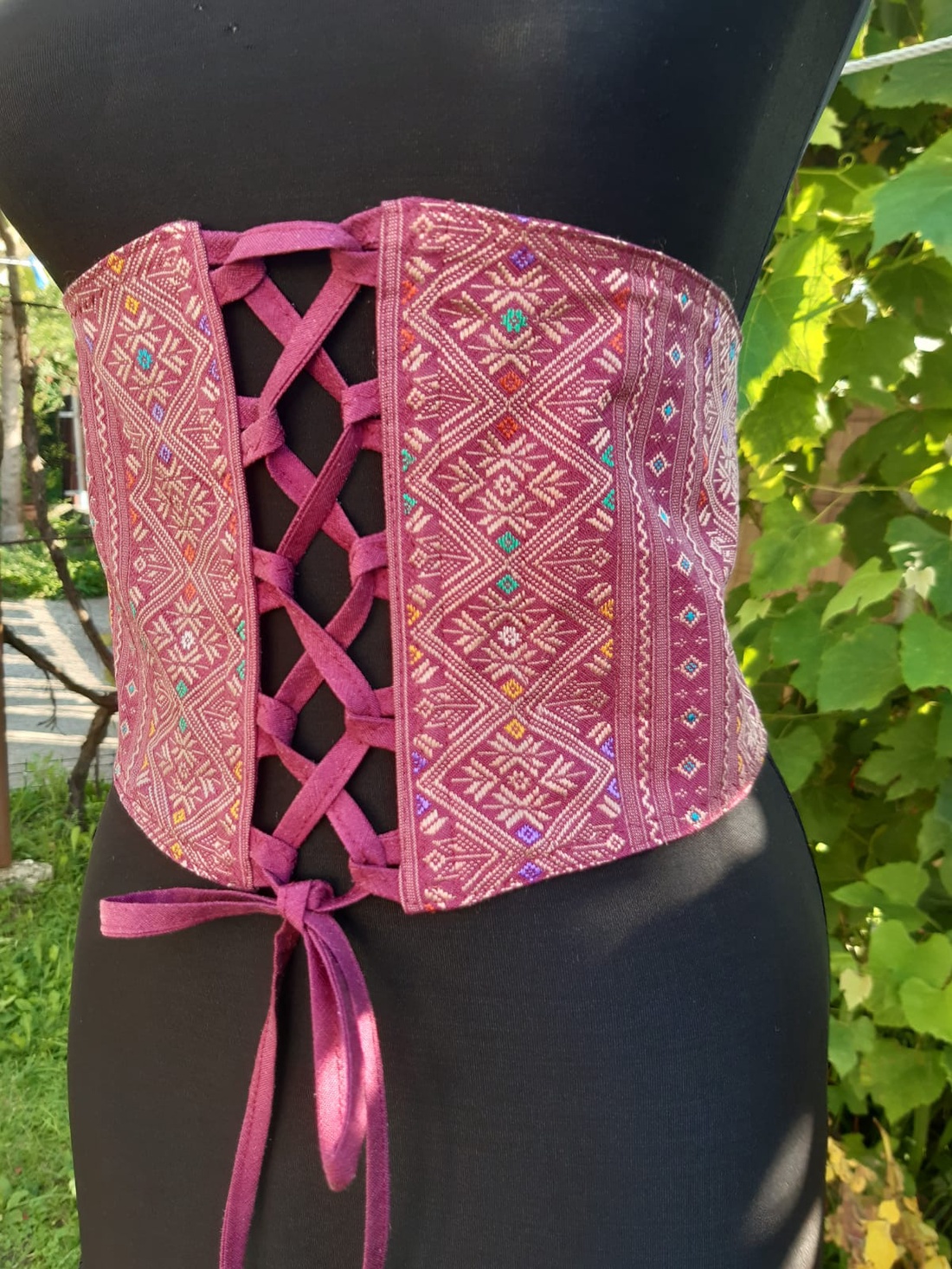 Corset dama/Brâu  lat cu snur reglabil - îmbrăcăminte și modă - curele și catarame artizanale - alte accesorii - Artynos.ro