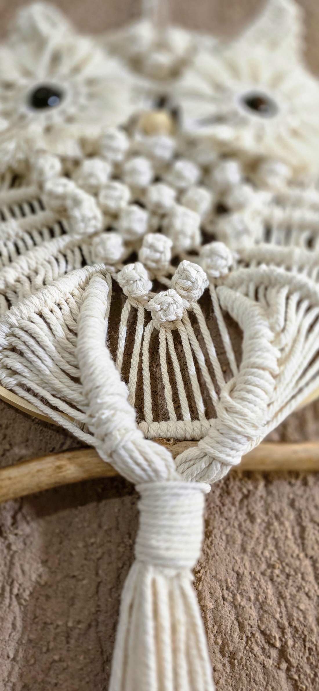 Bufnita macrame - casă & stil de viață - accesorii pentru decorat casa - decorațiuni de pereți, decorațiuni suspendate - decorațiuni perete, macramé - Artynos.ro