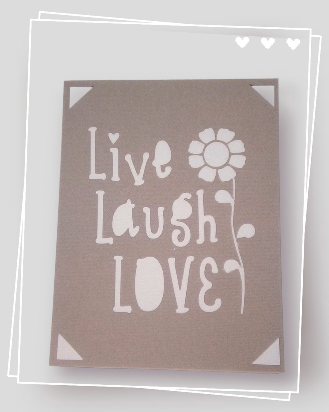 Felicitare 'Live, Laugh, Love' - casă & stil de viață - papetărie de hârtie - invitații - Artynos.ro