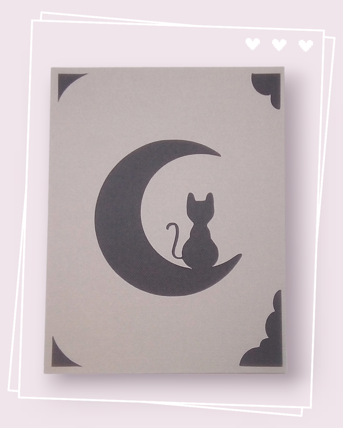 Felicitare 'Cat on the Moon' - casă & stil de viață - papetărie de hârtie - invitații - Artynos.ro