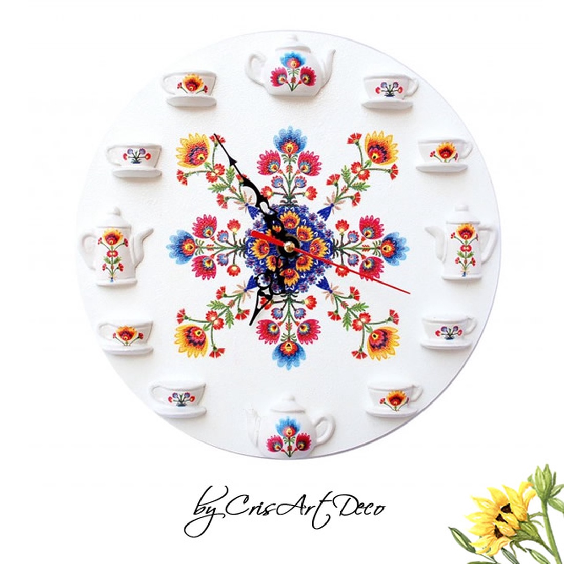 Ceas decorativ perete - model traditional 1485 - casă & stil de viață - accesorii pentru decorat casa - decorațiuni de pereți, decorațiuni suspendate - ceasuri de perete - Artynos.ro