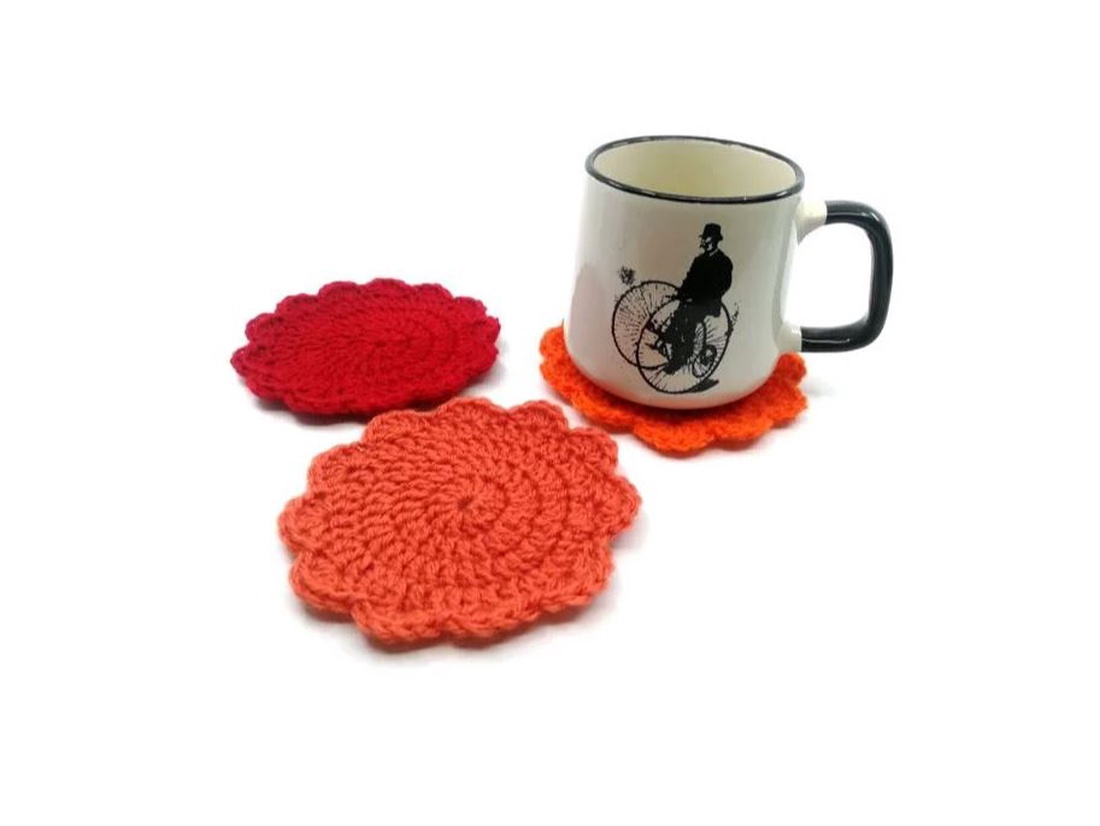 Coaster crosetat - casă & stil de viață - accesorii pentru decorat casa - suport de flori - suport flori - Artynos.ro