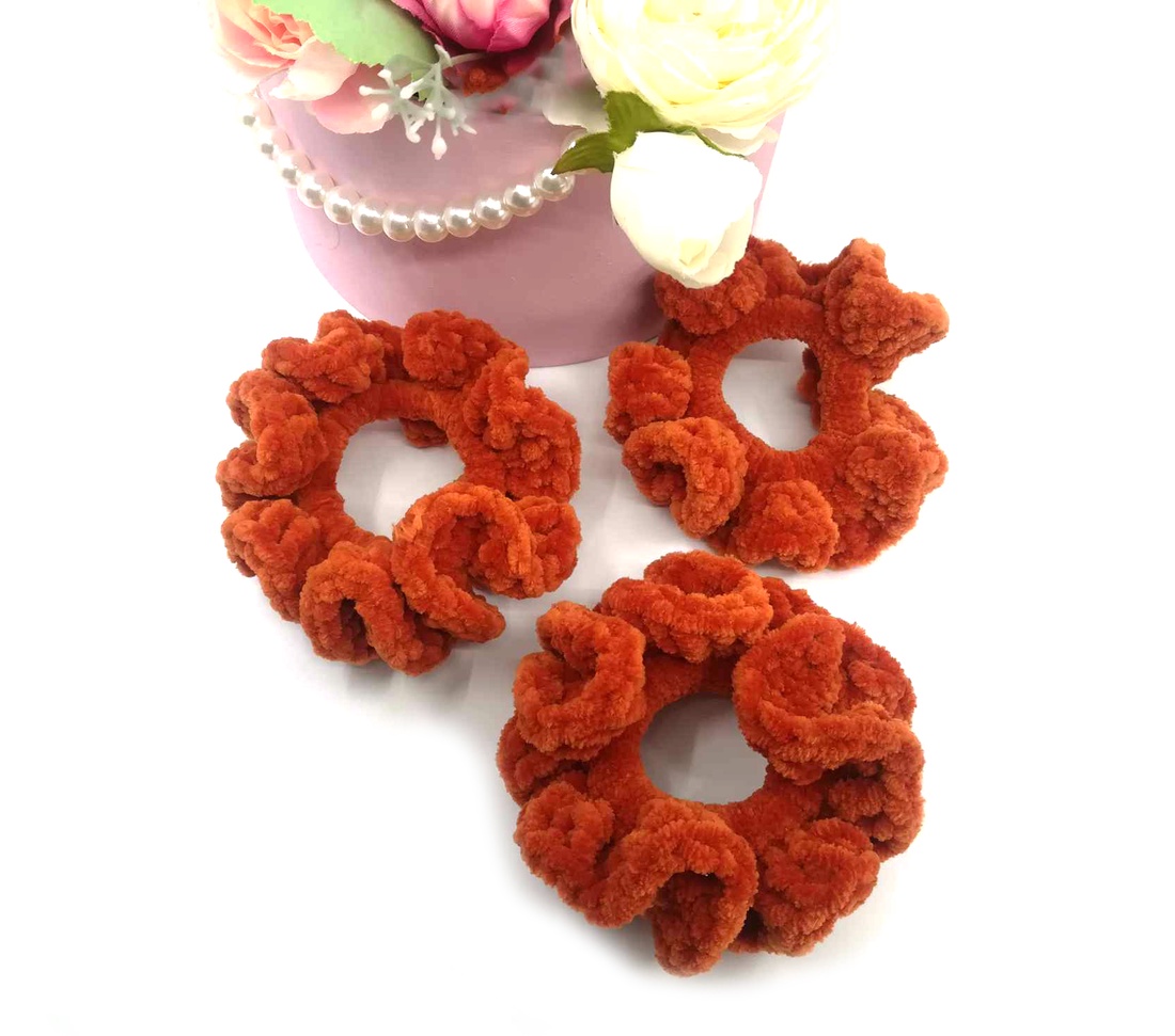  Scrunchie crosetate manual - îmbrăcăminte și modă - accesorii păr - elastic de păr - Artynos.ro