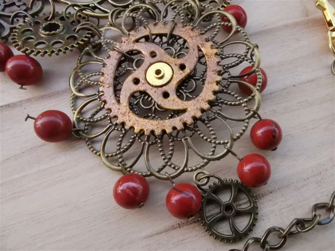 SET Colier și Cercei Steampunk - bijuterii - seturi de bijuterii - Artynos.ro