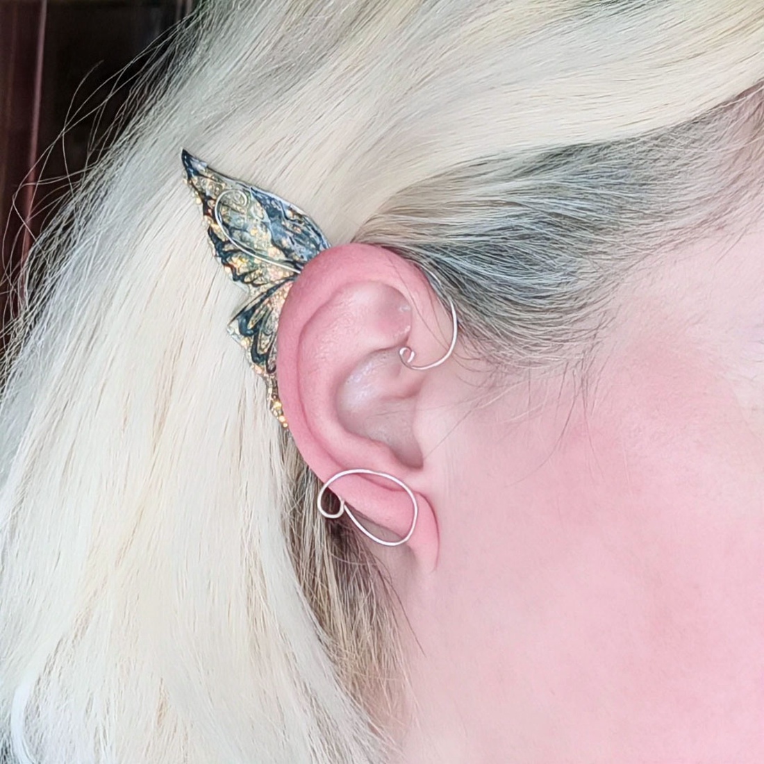 Cercei ear wrap Butterfly Kisses - bijuterii - cercei - cercei și ornamente pentru urechi - Artynos.ro