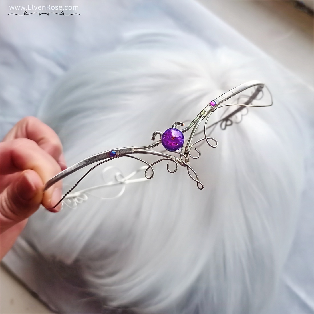 Diadema Purple Dream - îmbrăcăminte și modă - accesorii păr - accesorii de păr - Artynos.ro