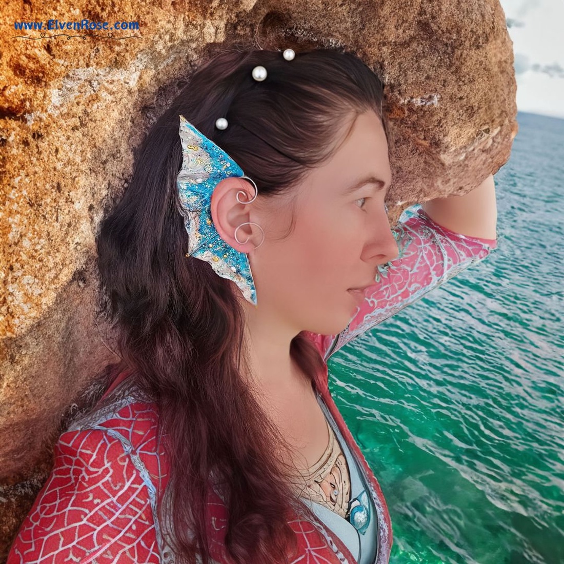 Cercei ear wrap Mermaid - bijuterii - cercei - cercei și ornamente pentru urechi - Artynos.ro