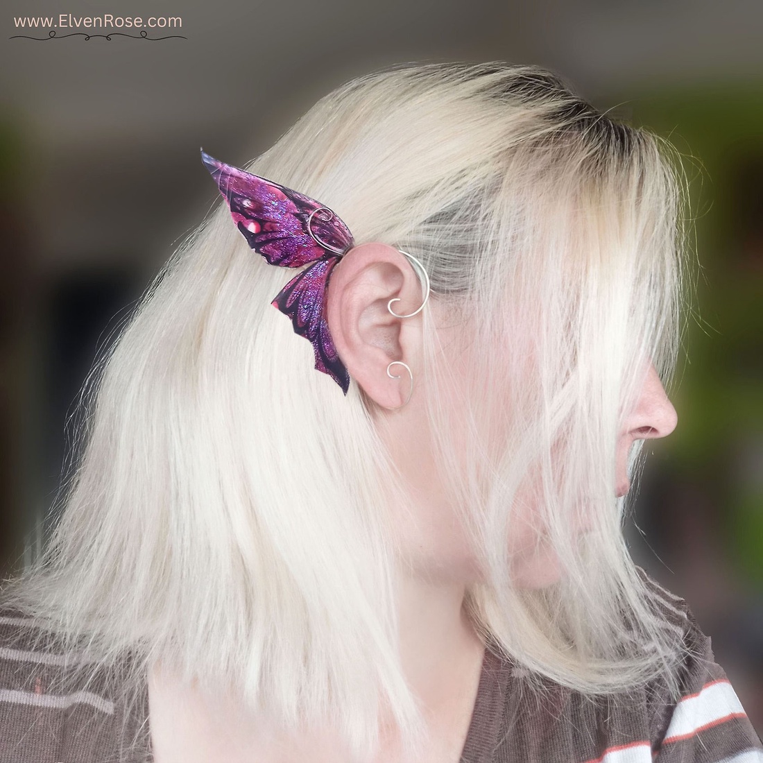 Cercei ear wrap Butterfly Wing - bijuterii - cercei - cercei și ornamente pentru urechi - Artynos.ro