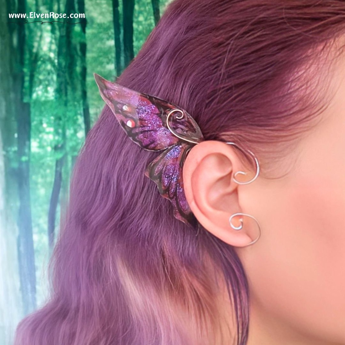 Cercei ear wrap Butterfly Wing - bijuterii - cercei - cercei și ornamente pentru urechi - Artynos.ro