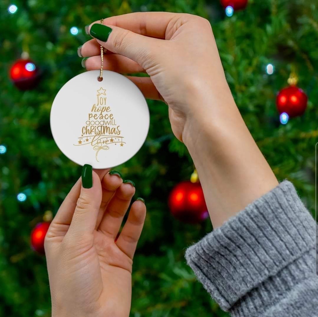 Ornament ceramica personalizat  - accesorii de crăciun - decorațiuni de crăciun de casă - decorațiuni pentru pomul de crăciun - Artynos.ro