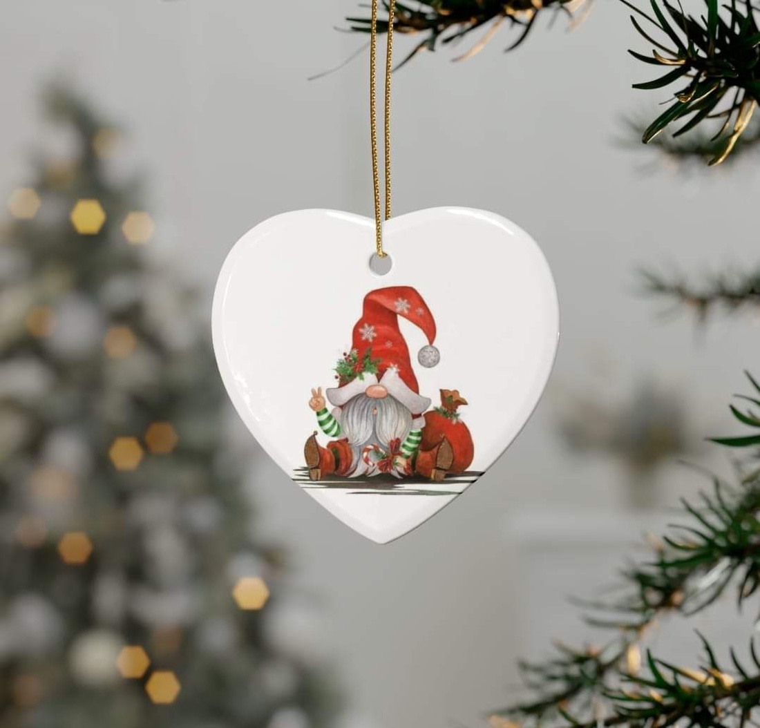 Ornament ceramica personalizat  - accesorii de crăciun - decorațiuni de crăciun de casă - decorațiuni pentru pomul de crăciun - Artynos.ro