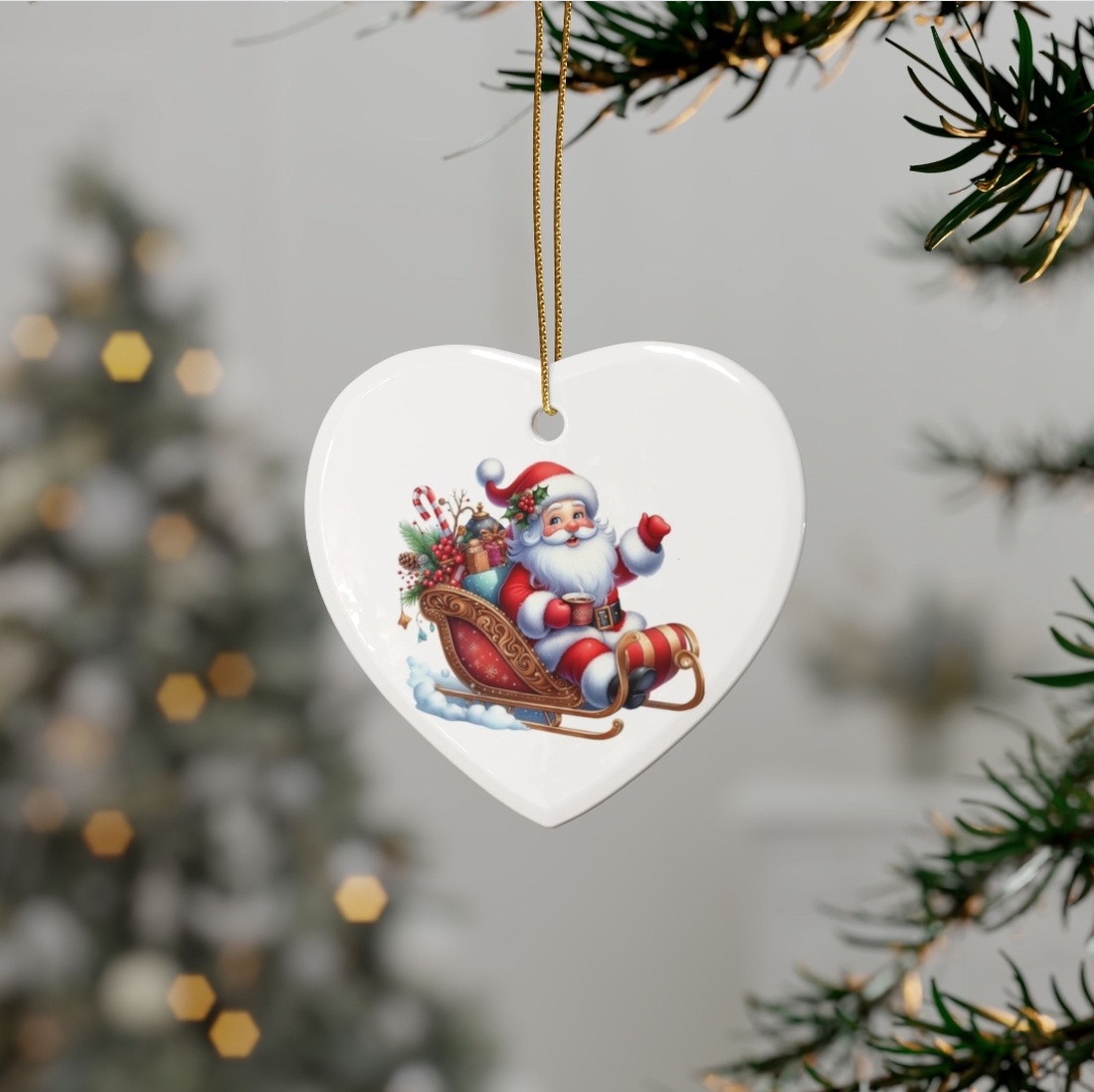 Ornament ceramica personalizat  - accesorii de crăciun - decorațiuni de crăciun de casă - decorațiuni pentru pomul de crăciun - Artynos.ro