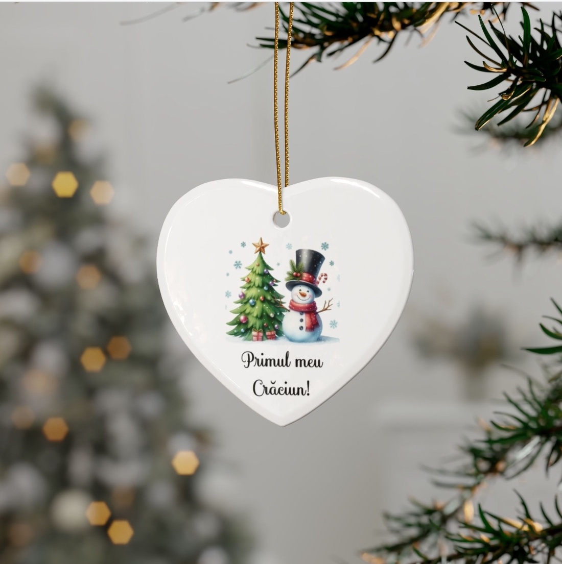 Ornament ceramica personalizat  - accesorii de crăciun - decorațiuni de crăciun de casă - decorațiuni pentru pomul de crăciun - Artynos.ro