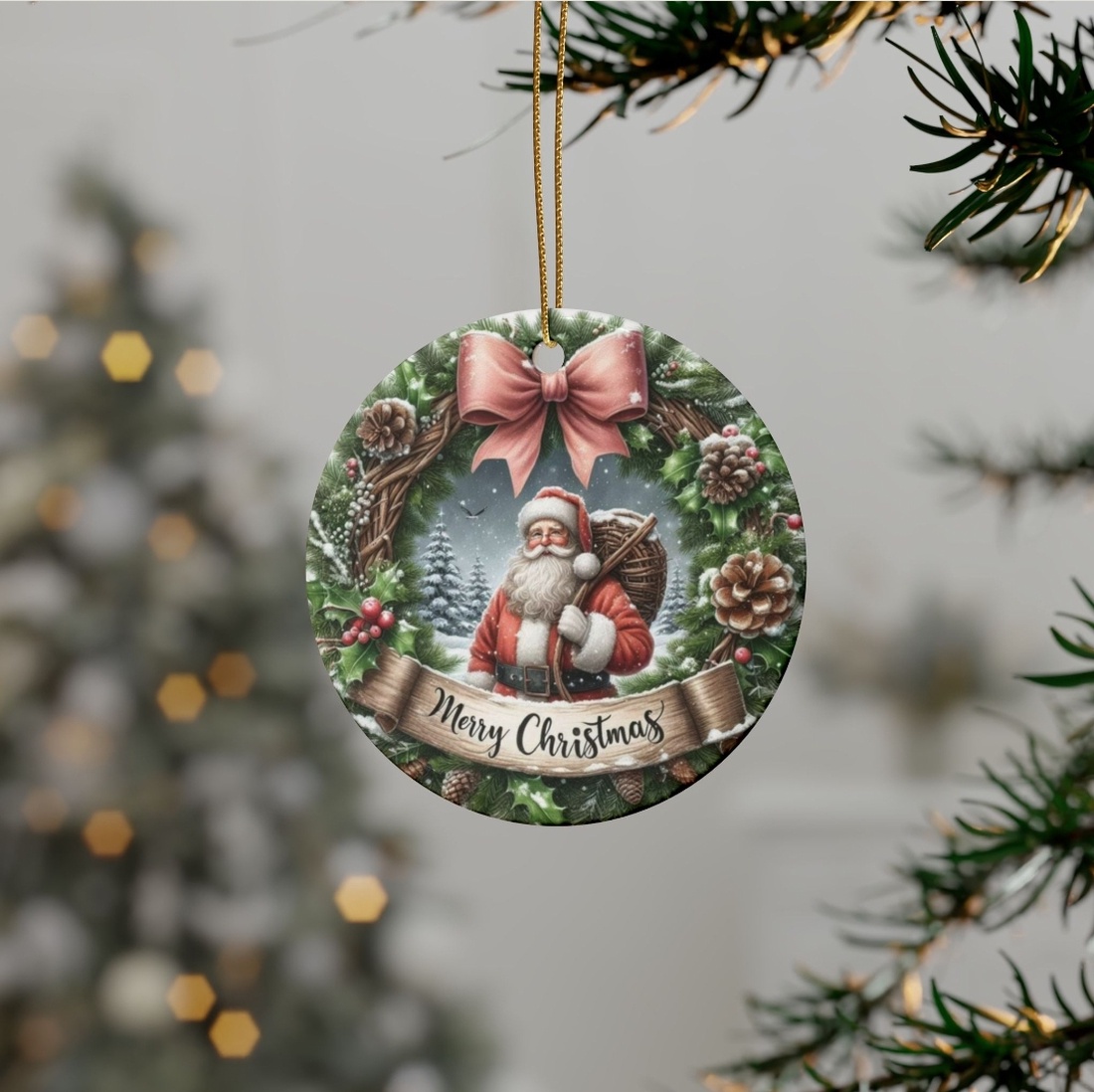 Ornament ceramica personalizat  - accesorii de crăciun - decorațiuni de crăciun de casă - decorațiuni pentru pomul de crăciun - Artynos.ro