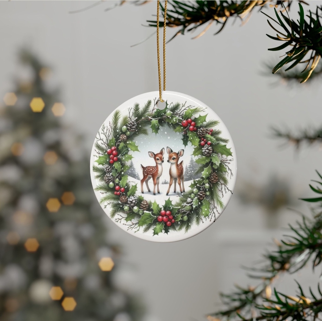 Ornament ceramica personalizat  - accesorii de crăciun - decorațiuni de crăciun de casă - decorațiuni pentru pomul de crăciun - Artynos.ro