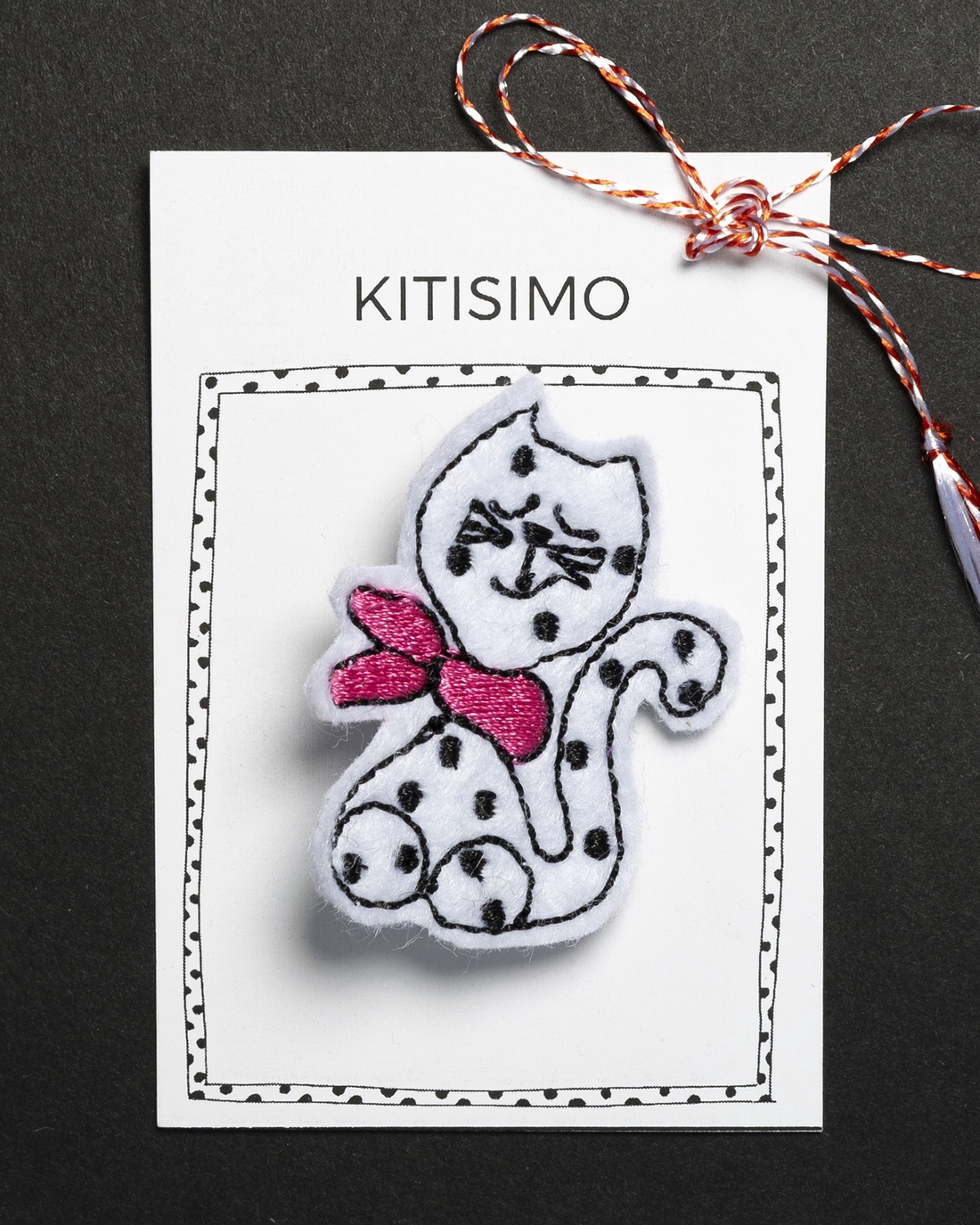 Kitisimo, Masrtisor handmade - brosa pisica - bijuterii - mărțișor - Artynos.ro