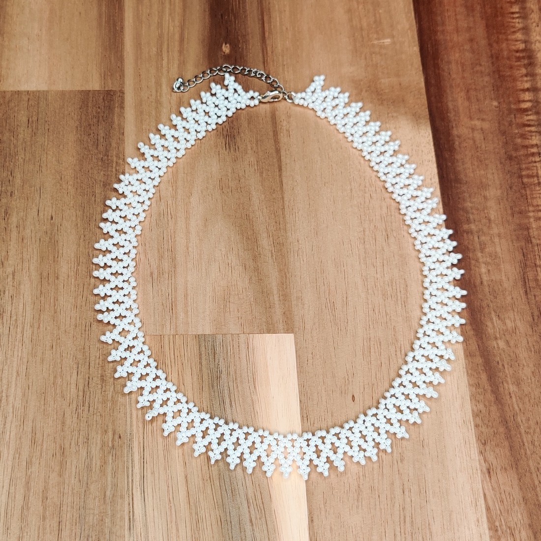 Colier choker (alb perlat) - bijuterii - coliere - coliere de perle - Artynos.ro