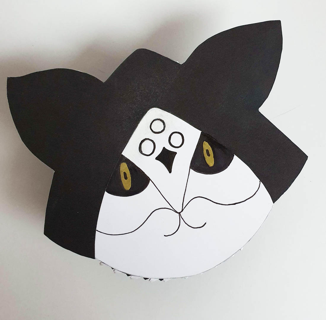 Cutie origami 3D pisică Masked Apprentice Ace Attorney - accesorii locuință - accesorii pentru decorat casa - decorațiuni de masă și decorațiuni pentru rafturi  - cutii decor, cutii de suveniruri - Artynos.ro