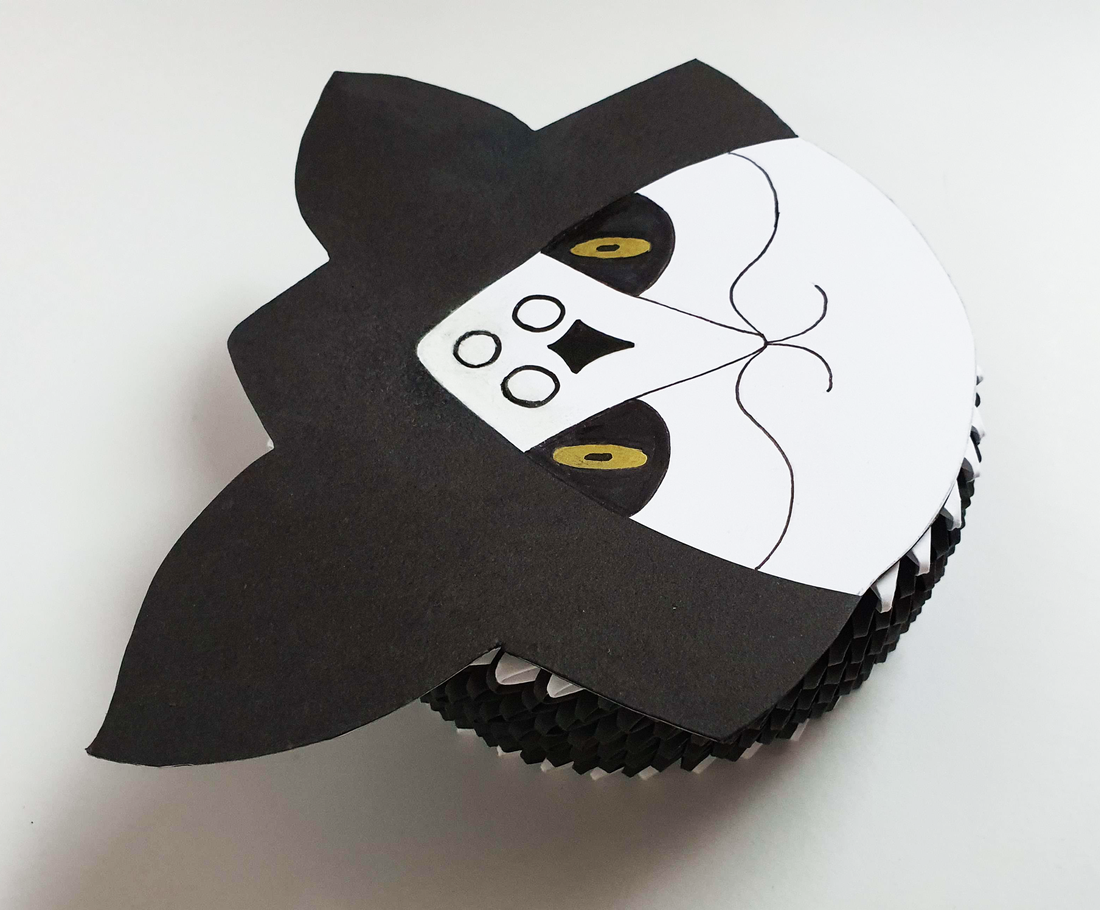 Cutie origami 3D pisică Masked Apprentice Ace Attorney - accesorii locuință - accesorii pentru decorat casa - decorațiuni de masă și decorațiuni pentru rafturi  - cutii decor, cutii de suveniruri - Artynos.ro