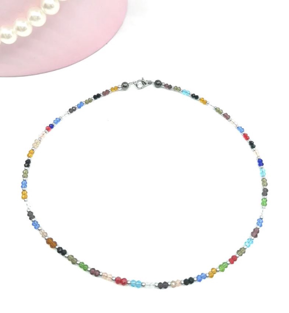 Choker multicolor - bijuterii - coliere - coliere cu mărgele - Artynos.ro