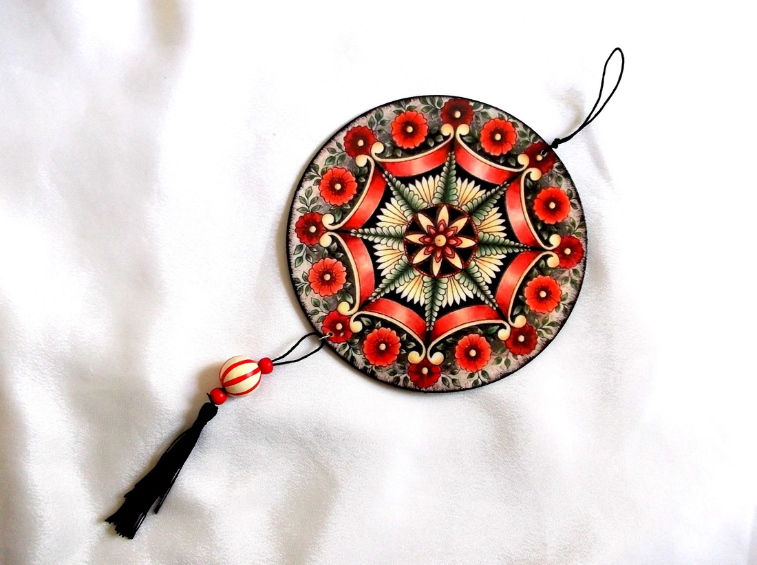 ornament pe lemn mandala 43297 - accesorii locuință - accesorii pentru decorat casa - ornamente - Artynos.ro