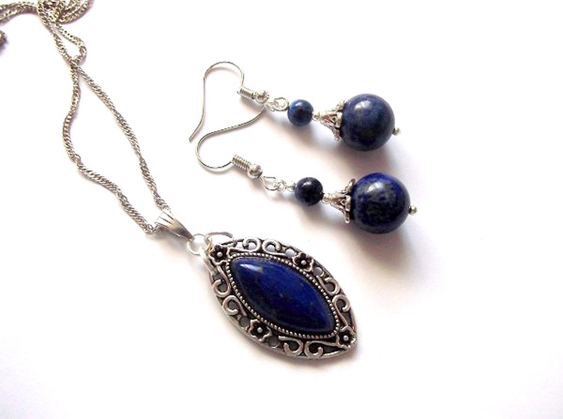 set cu lapis lazuli 45143 - bijuterii - seturi de bijuterii - Artynos.ro