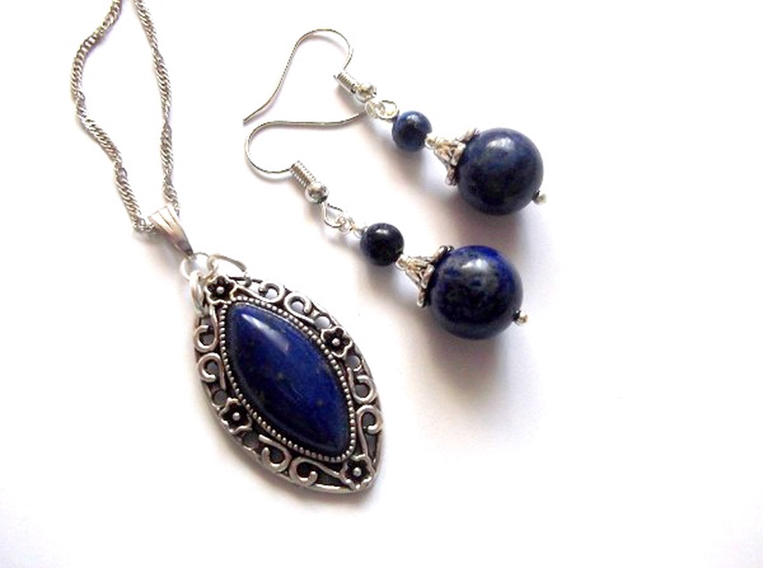 set cu lapis lazuli 45143 - bijuterii - seturi de bijuterii - Artynos.ro