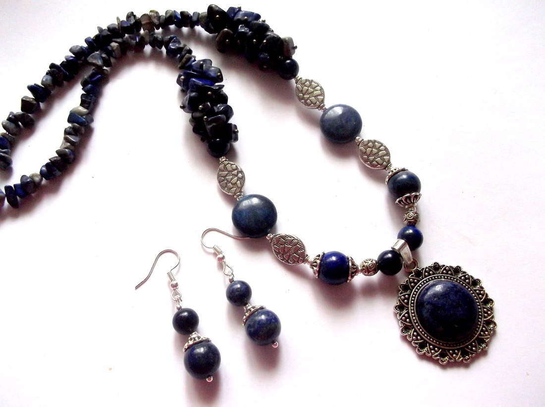 set lapis lazuli 40810 - bijuterii - seturi de bijuterii - Artynos.ro