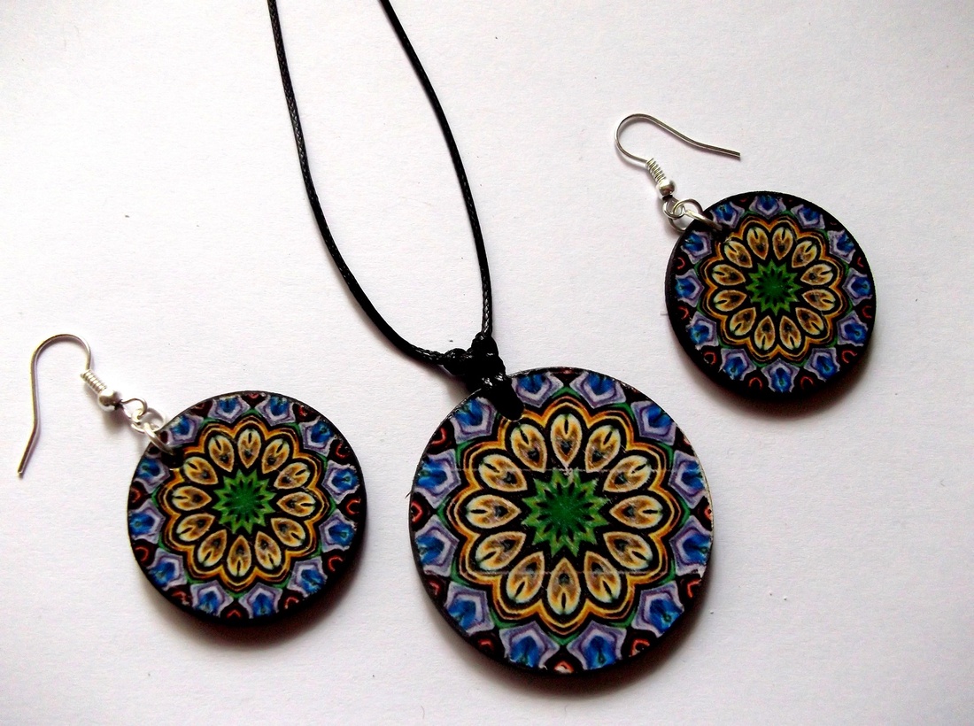 set lemn mandala 39565 - bijuterii - seturi de bijuterii - Artynos.ro