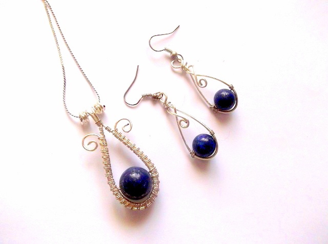 set lapis lazuli 38573 - bijuterii - seturi de bijuterii - Artynos.ro