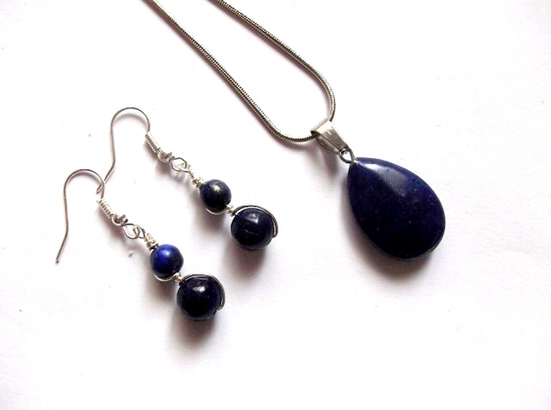 set lapis lazuli 37676 - bijuterii - seturi de bijuterii - Artynos.ro