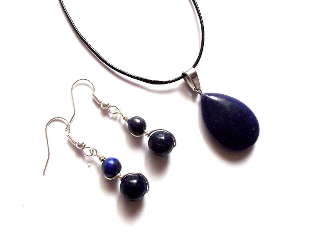 set lapis lazuli 37675 - bijuterii - seturi de bijuterii - Artynos.ro