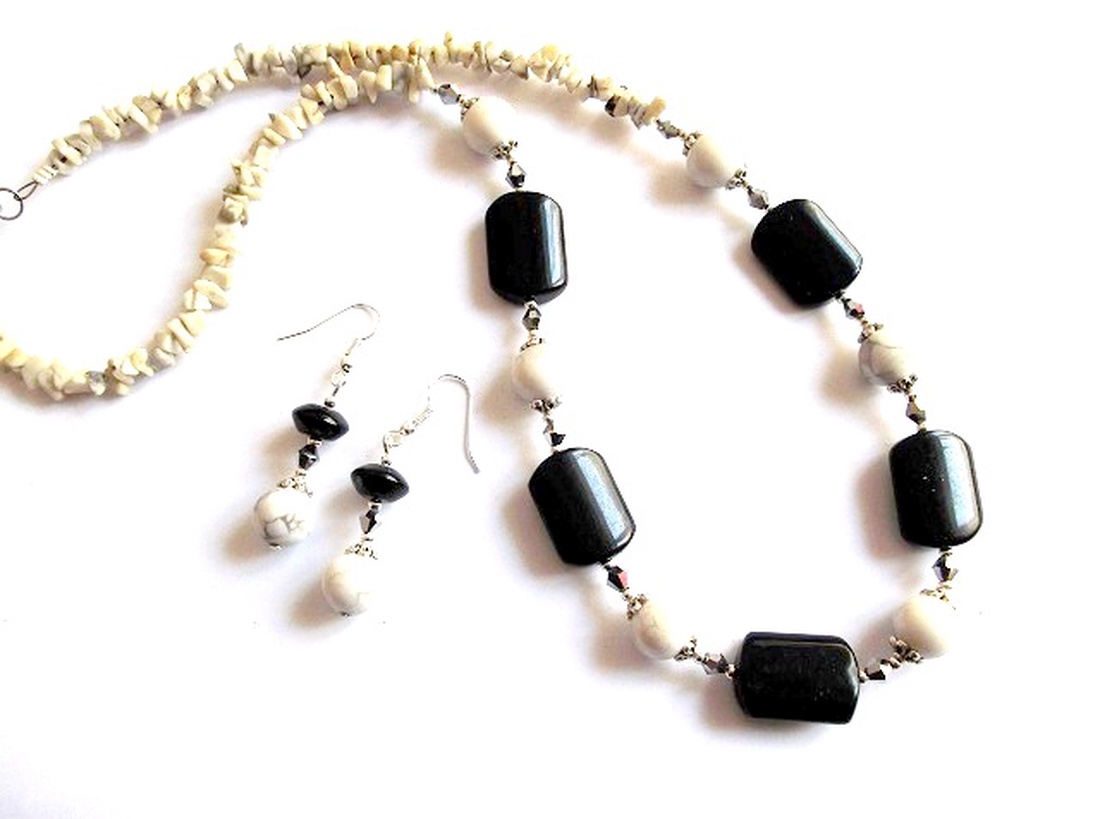 set howlite si onix 36662 - bijuterii - seturi de bijuterii - Artynos.ro