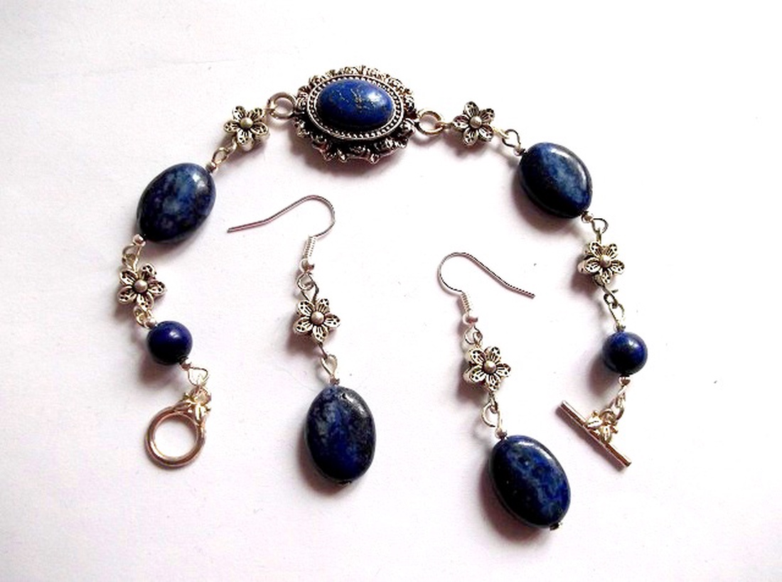 set lapis lazuli 36584 - bijuterii - seturi de bijuterii - Artynos.ro