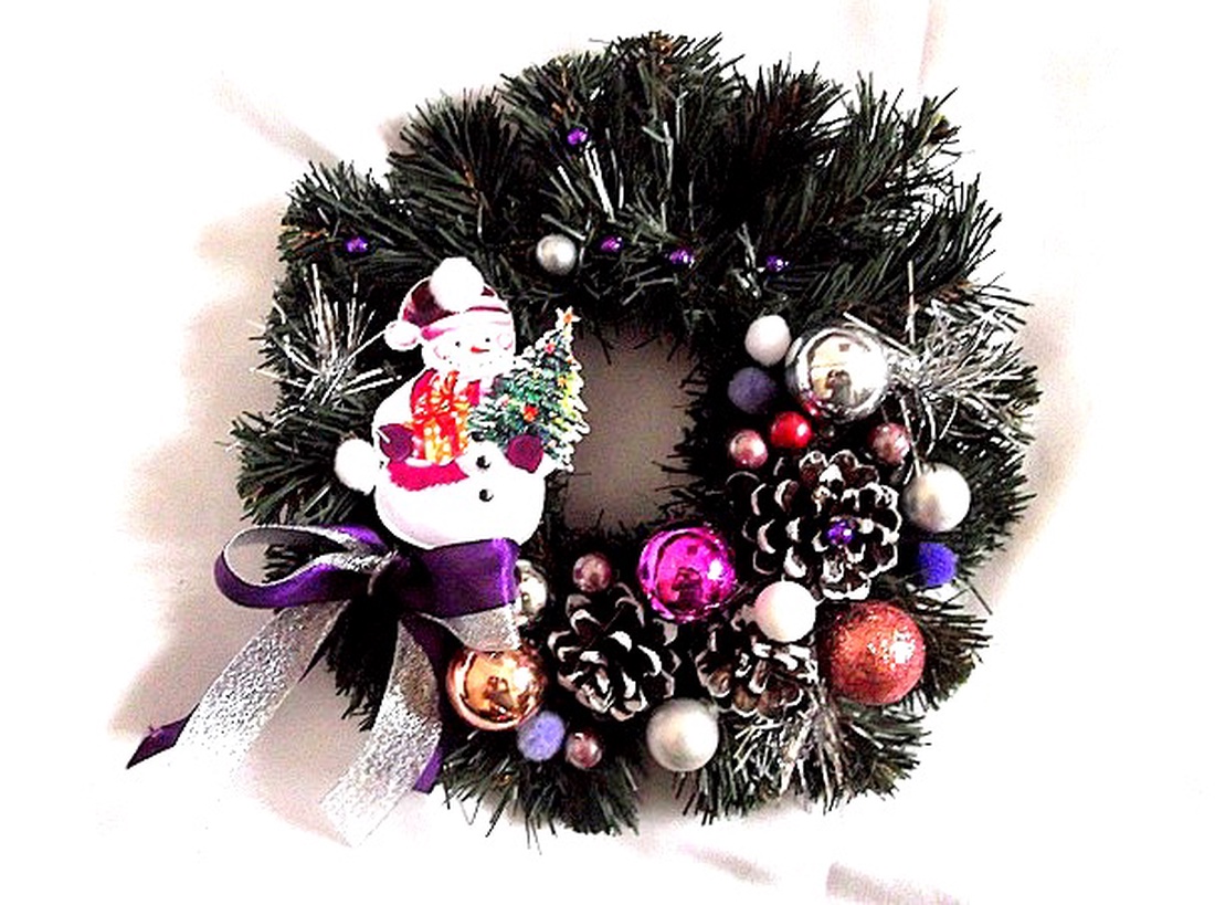 coronita de craciun 47752 - accesorii de crăciun - decorațiuni de advent - decor de advent pentru usă - Artynos.ro