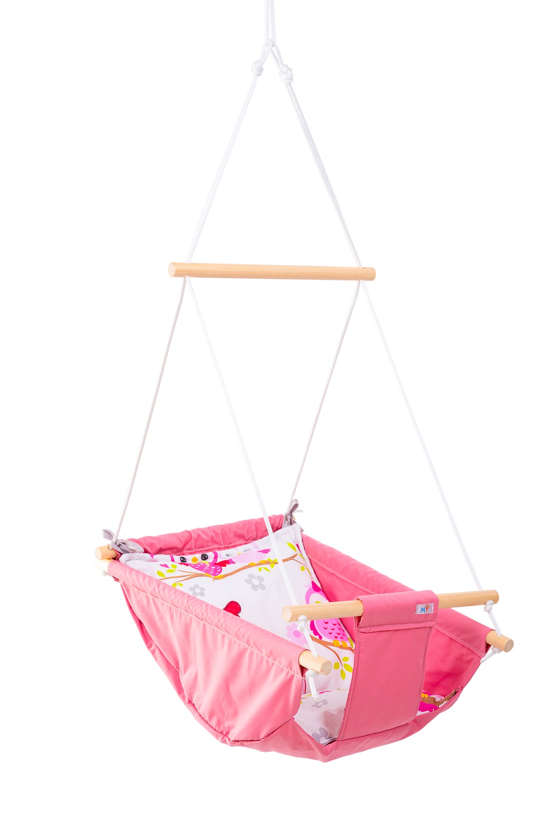 Leagăn Multifunctional Babyswing, Bufnite roz - jucării și echipamente pentru copii - leagăne pentru bebeluși și copii - Artynos.ro