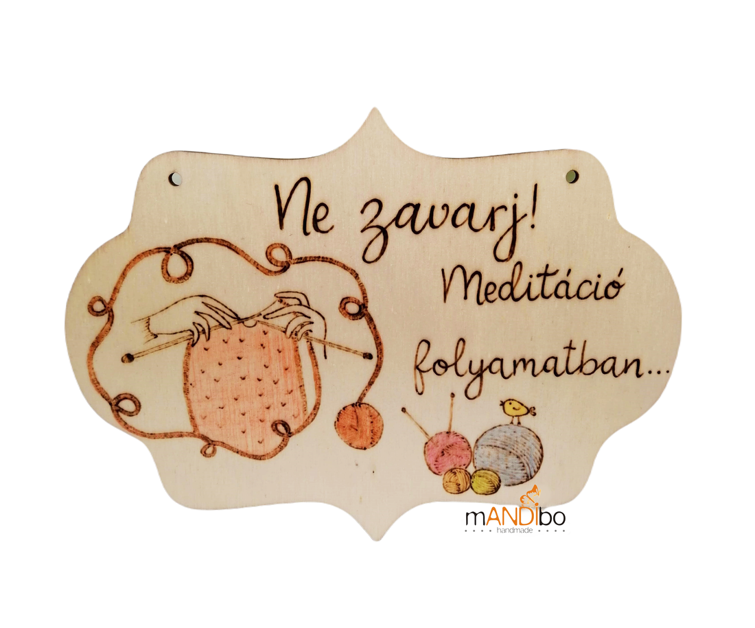 Nu deranja! Meditatie în curs de desfasurare. - casă & stil de viață - accesorii pentru decorat casa - picturi murale - artă de perete din lemn - Artynos.ro