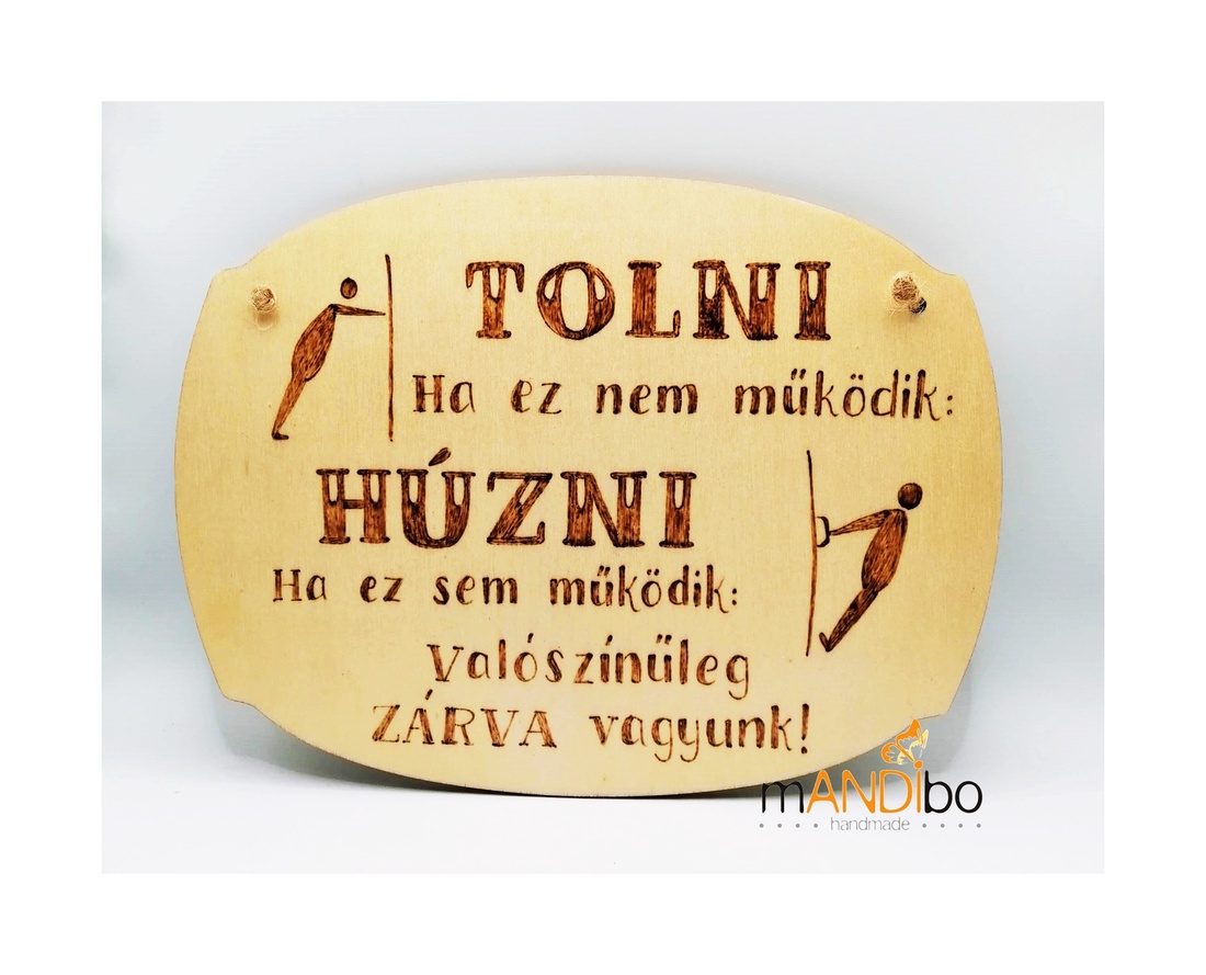 Tablita pirogravata haioasa pentru usa magazinului - casă & stil de viață - accesorii pentru decorat casa - picturi murale - panouri și tablouri, panouri decorative - Artynos.ro