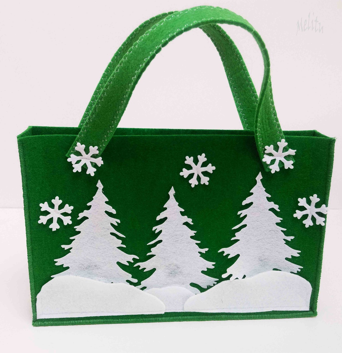 Pom de Crăciun verde - sac cadou - accesorii de crăciun - cadouri de crăciun - împachetare cadouri crăciun - Artynos.ro