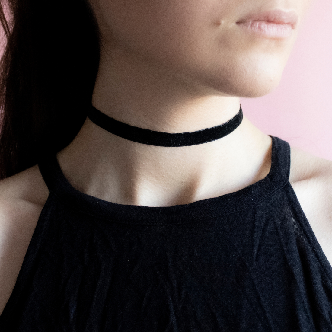 Coliere tip choker handmade din banda de catifea sau banda cu sclipici cu inchizatoare ajustabila - bijuterii - coliere - coliere fără pandative - Artynos.ro