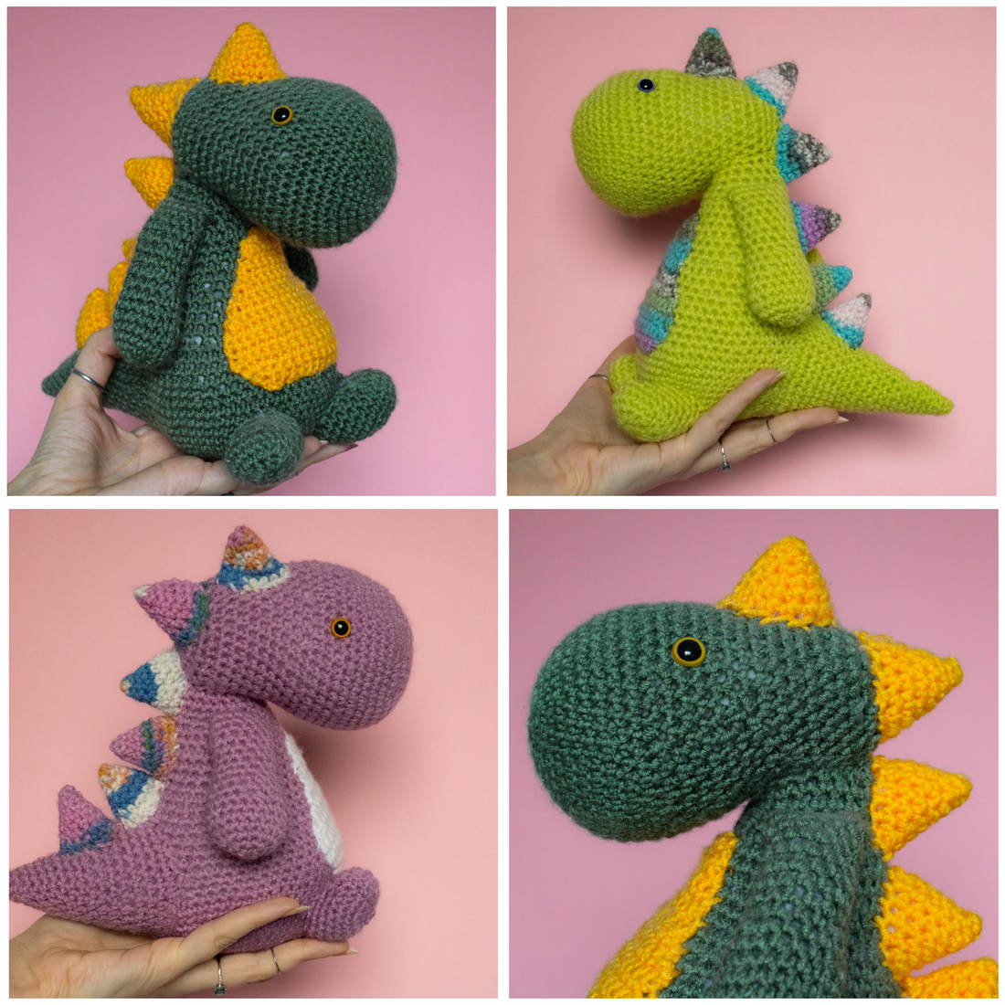 Jucarie customizabila - Dinozaur crosetat  - jucării și echipamente pentru copii - jucării de pluș - figurine de pluș - Artynos.ro