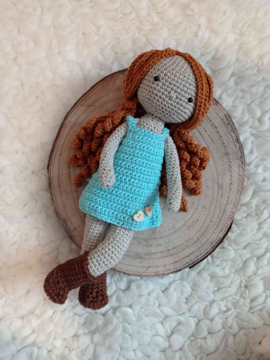 Păpușă amigurumi unică, croșetată manual - jucării și echipamente pentru copii - jucării și accesorii pentru copii - păpușă de îmbrăcat - Artynos.ro