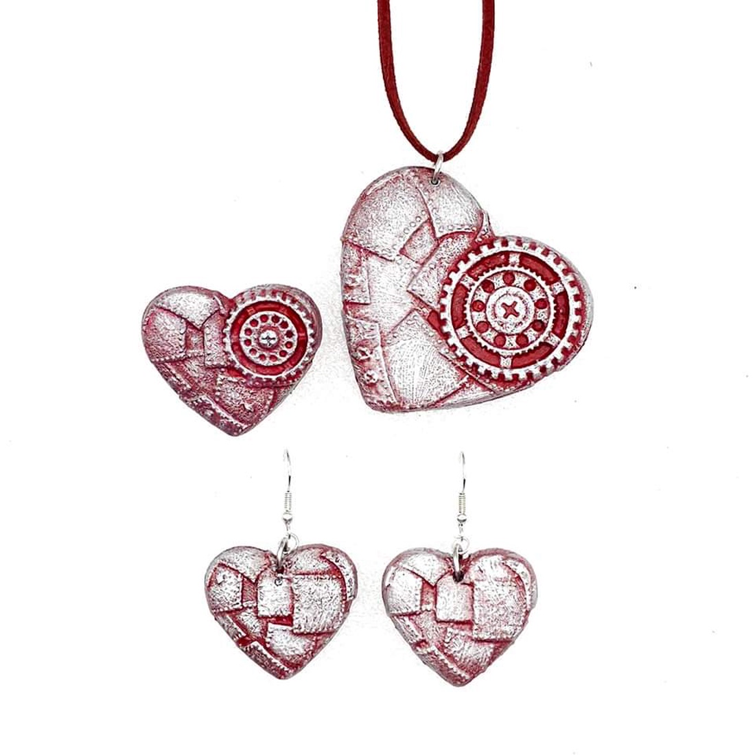 Metal Heart - set de bijuterii rășină - bijuterii - seturi de bijuterii - Artynos.ro