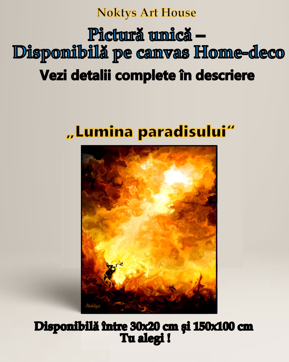 Lumina paradisului - Tablou-în ediție deschisă - arte vizuale și accesorii  - picturi - pictură în ulei - Artynos.ro