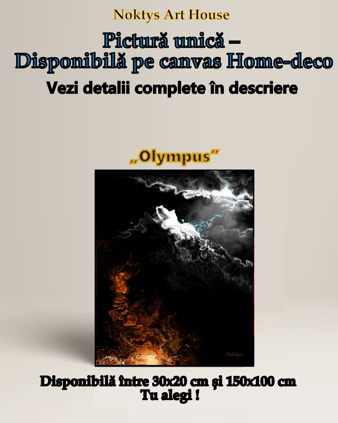 Olympus Tablou- Home-deco  - în ediție deschisă - arte vizuale și accesorii  - picturi - pictură în ulei - Artynos.ro