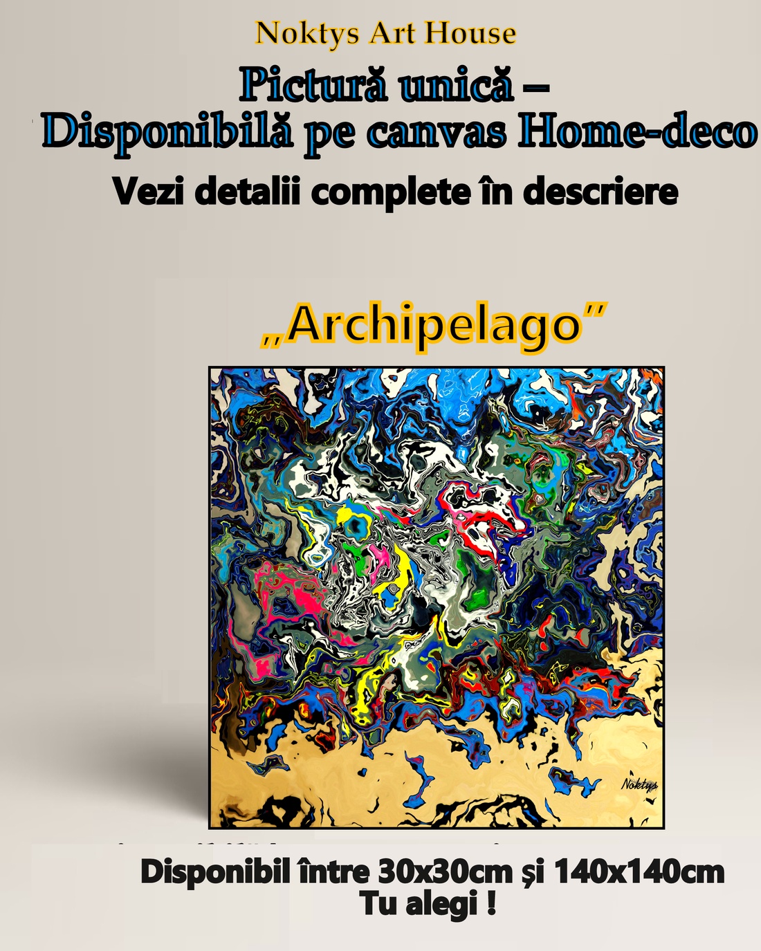 Archipelago - Tablou-în ediție deschisă - arte vizuale și accesorii  - picturi - pictură în ulei - Artynos.ro