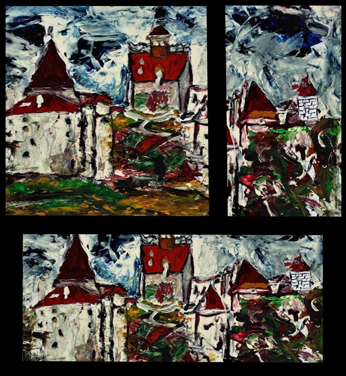 Castelul Bran - Pictură unicat de S. Andrei (Noktys) - arte vizuale și accesorii  - picturi - pictură în ulei - Artynos.ro