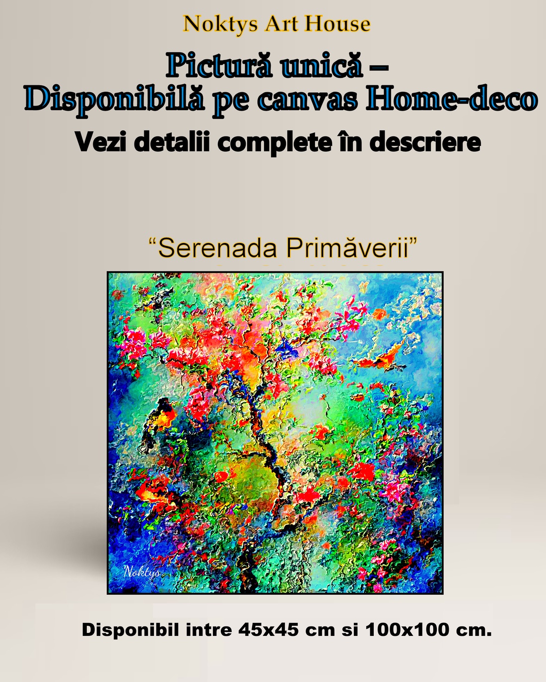 Serenada Primăverii - Tablou-în ediție deschisă - arte vizuale și accesorii  - picturi - pictură acrilică - Artynos.ro