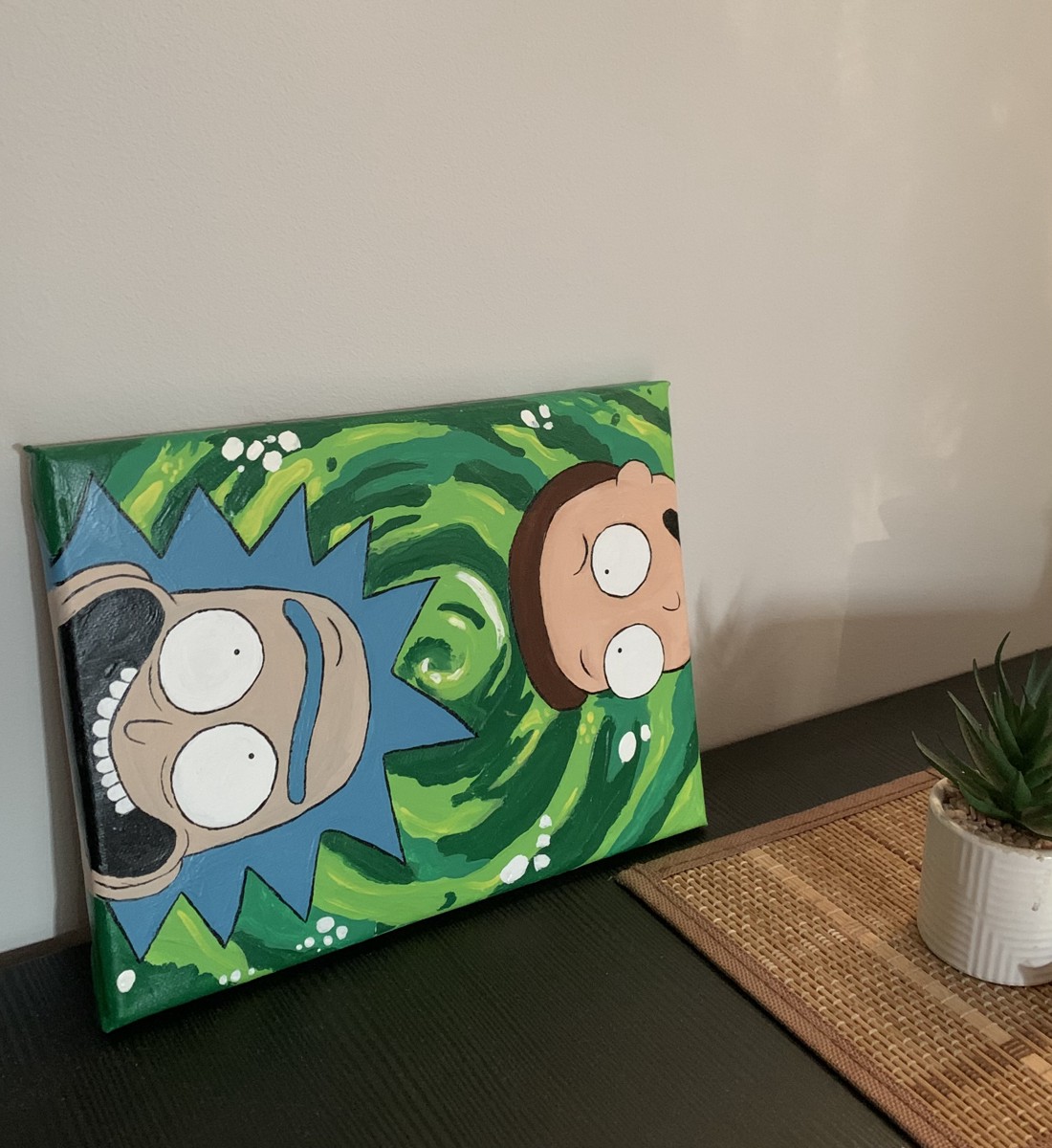 Pictura Rick și Morty - arte vizuale și accesorii  - picturi - pictură acrilică - Artynos.ro