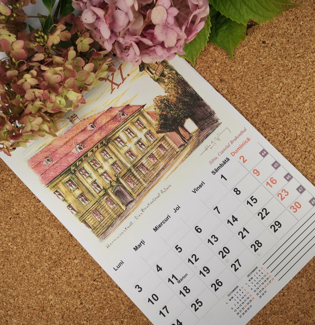 Calendar cu Grafică - Transilvania - casă & stil de viață - accesorii pentru decorat casa - decorațiuni de pereți, decorațiuni suspendate - calendar perete - Artynos.ro